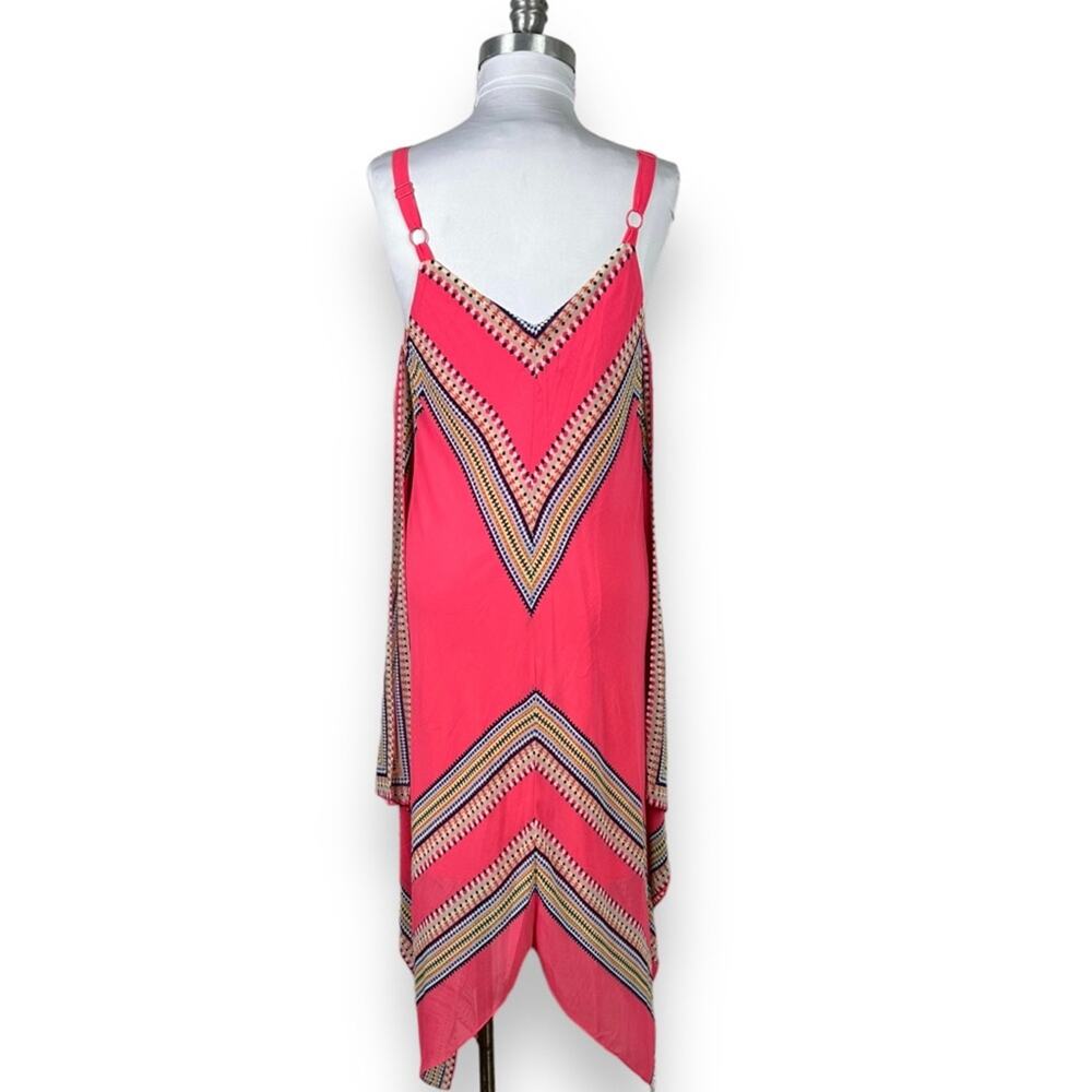 Luxology asymmetrical dress multi color chevron pattern size 10 large - Picture 6 of 7